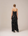 Sequins Strap Dress - Black