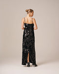 Sequins Strap Dress - Black