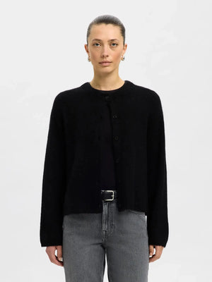 Lulu New Ls Knit Cardigan - Black