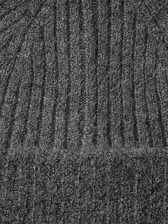Lulu Wool Blend Knit Beanie - Medium Grey Melange
