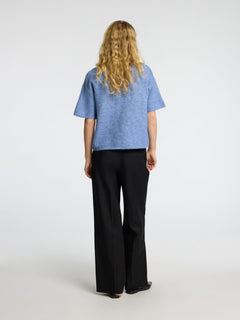 Maline-Liliana 2/4 Knit O-Neck Noos - Cornflower Blue Melange