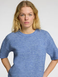 Maline-Liliana 2/4 Knit O-Neck Noos - Cornflower Blue Melange