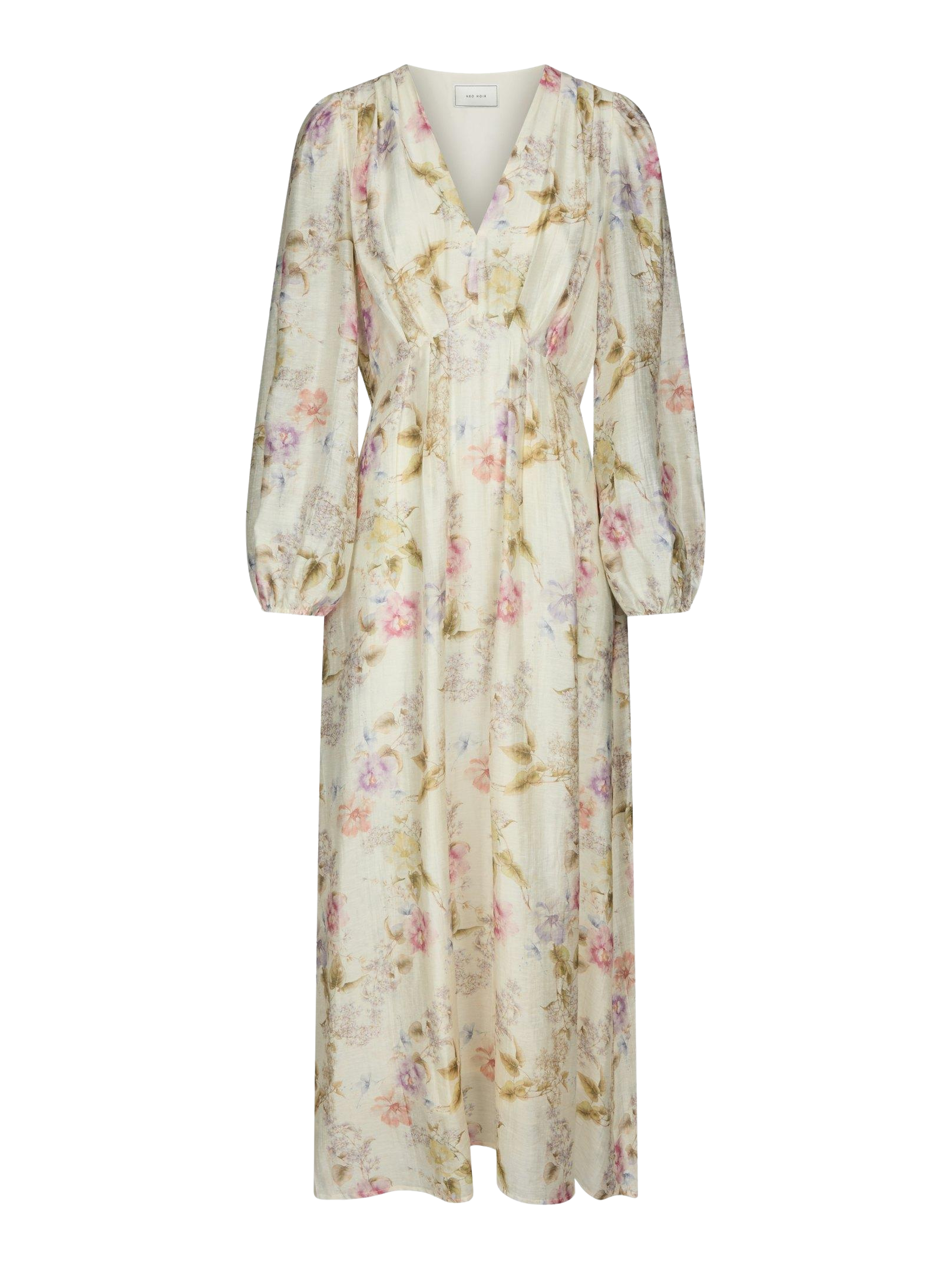 Neo Noir - Kjoler - Silfi Vintage Flower Dress - Off White - Villoid