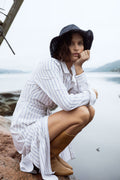 Livia Dress - Cream Stripe
