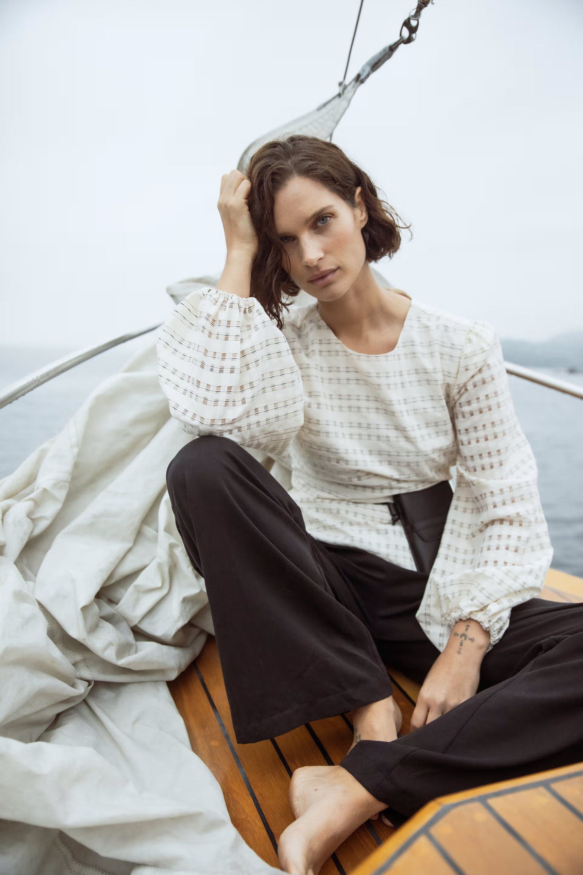 Rina Blouse - Cream Check