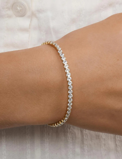Sunny - Tennis Bracelet Crystal Stainless Steel - Gold
