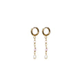 Bonnie - Pink Pearl Hoop Earrings - Gold