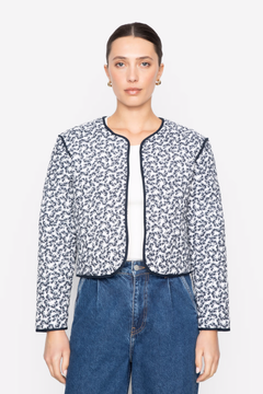 Elvera Jacket - Navy Rosehip Print