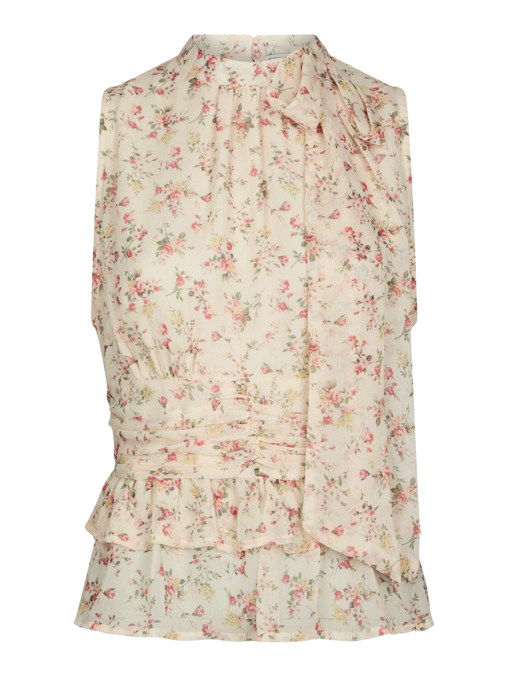 Ansol Meadow Printed Top - Creme