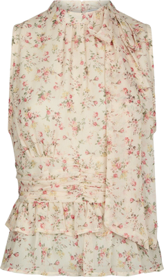 Ansol Meadow Printed Top - Creme