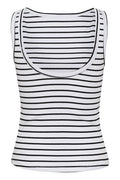Drewgz Sl Reversible Stripe Top  - Bright White Black Stripe
