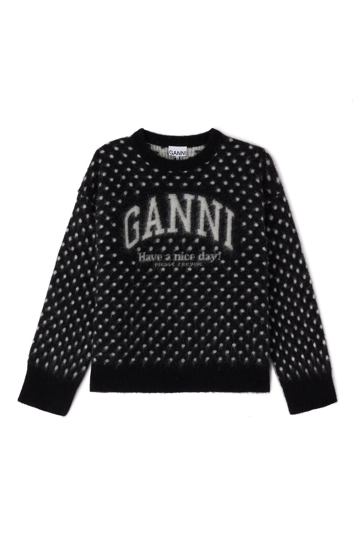 Heavy Brushed Alpaca Oversized Sweater - Black