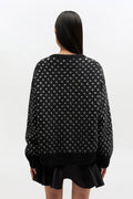 Heavy Brushed Alpaca Oversized Sweater - Black