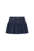 Rinse Denim Bubble Mini Skirt - Rinse