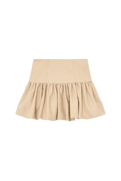 Double Cotton Mini Skirt - Warm Sand