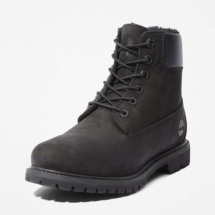 Timberland Premium 6 Inch Fur Lined Waterproof Boot - Black