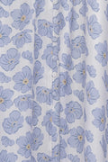 Adelic Long Ss Dress - Blue Dazzling Flower