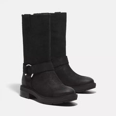 Brimfield Tall Pull On Boot - Blk Suede