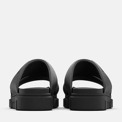 Greyfield Sandal Slide Sandal - Black Knit