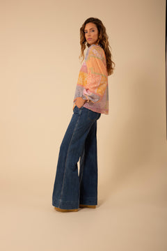 Gemma Blouse Silk Cotton - Peach