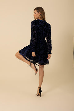 Alexa Dress Solid - Navy