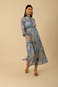 Shelby Long Dress - Blue