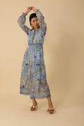 Shelby Long Dress - Blue