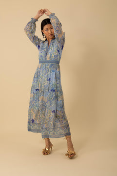 Shelby Long Dress - Blue