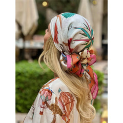 Leilany Silk Scarf - White