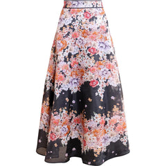 Baylor Skirt Silk/Linen - Black
