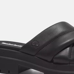 London Vibe Slide Sandal - Black Full Grain
