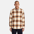 Ls Heavy Flannel Plaid Shirt Regular - White Smoke Yd