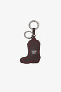 Ganni Western Boot Keyring - Black/Dark Burgundy