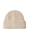 Lulu Wool Blend Knit Beanie - Birch Melange