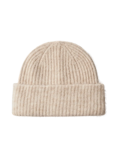 Lulu Wool Blend Knit Beanie - Birch Melange
