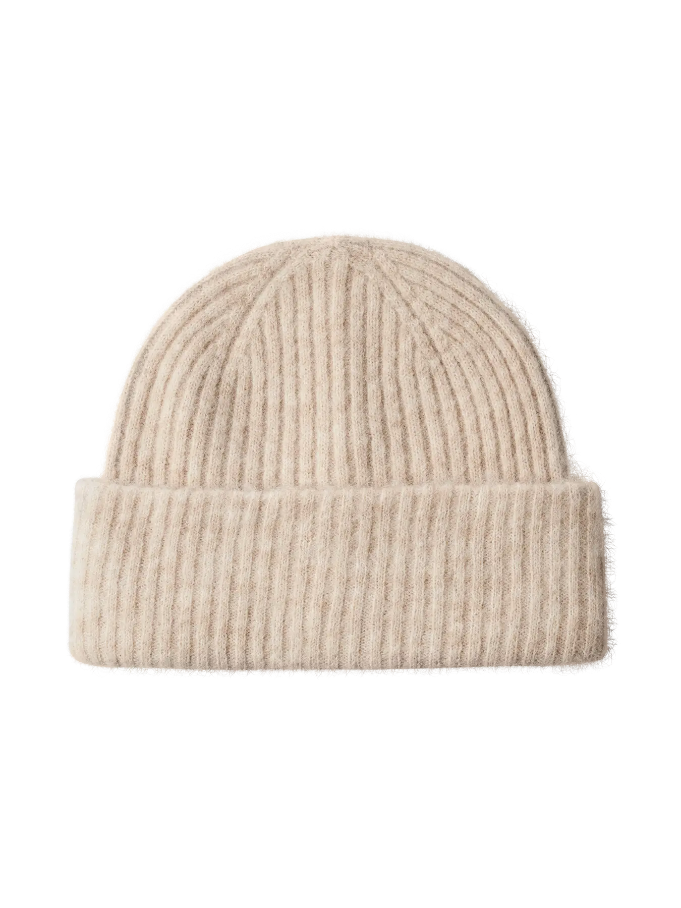 Lulu Wool Blend Knit Beanie - Birch Melange
