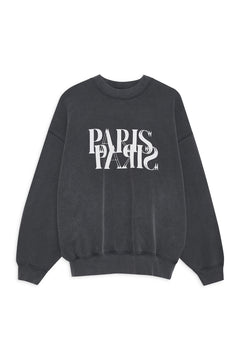 Jaci Sweatshirt Paris - Washed Black