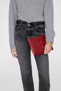 Lili Pouch - Red Pebbled