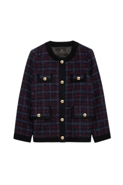 Lydia Jacket - Blue And Red Tweed
