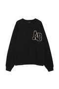 Miles Oversized Sweatshirt Letterman - Black