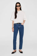 Myers Cropped Tee Framed Monogram - Ivory