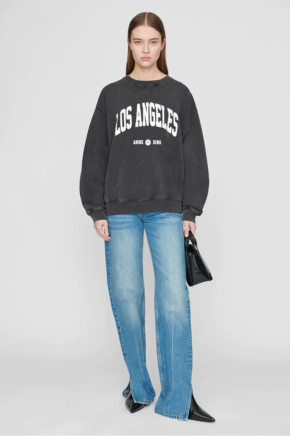 Ramona Sweatshirt Los Angeles Washed Black VILLOID