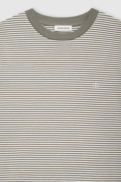 Rylan Tee - Olive And Ivory Stripe