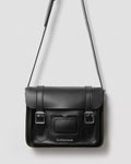 11 Inch Kiev Smooth Leather Satchel - Black