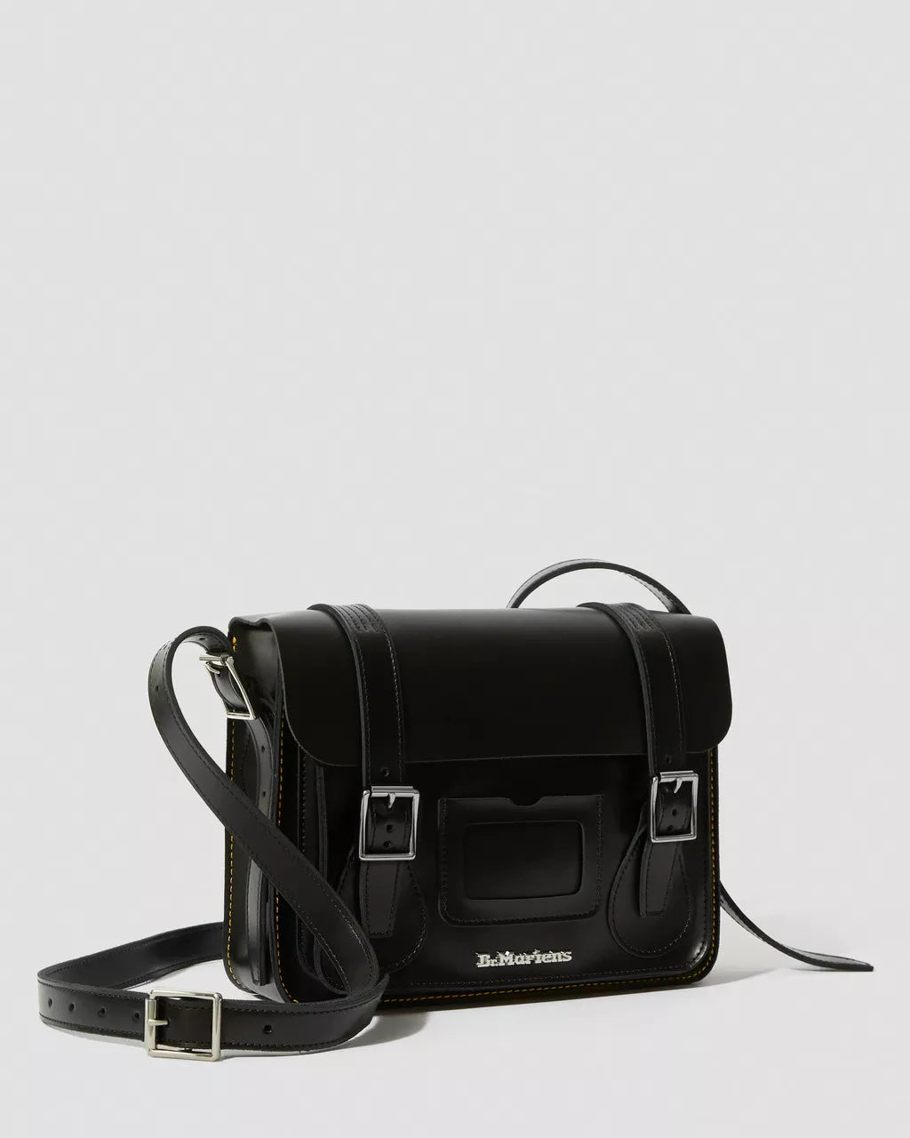 11 Inch Kiev Smooth Leather Satchel - Black