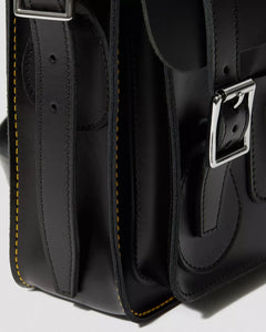 11 Inch Kiev Smooth Leather Satchel - Black