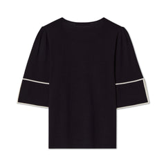 Malia Top - Marine/Ecru