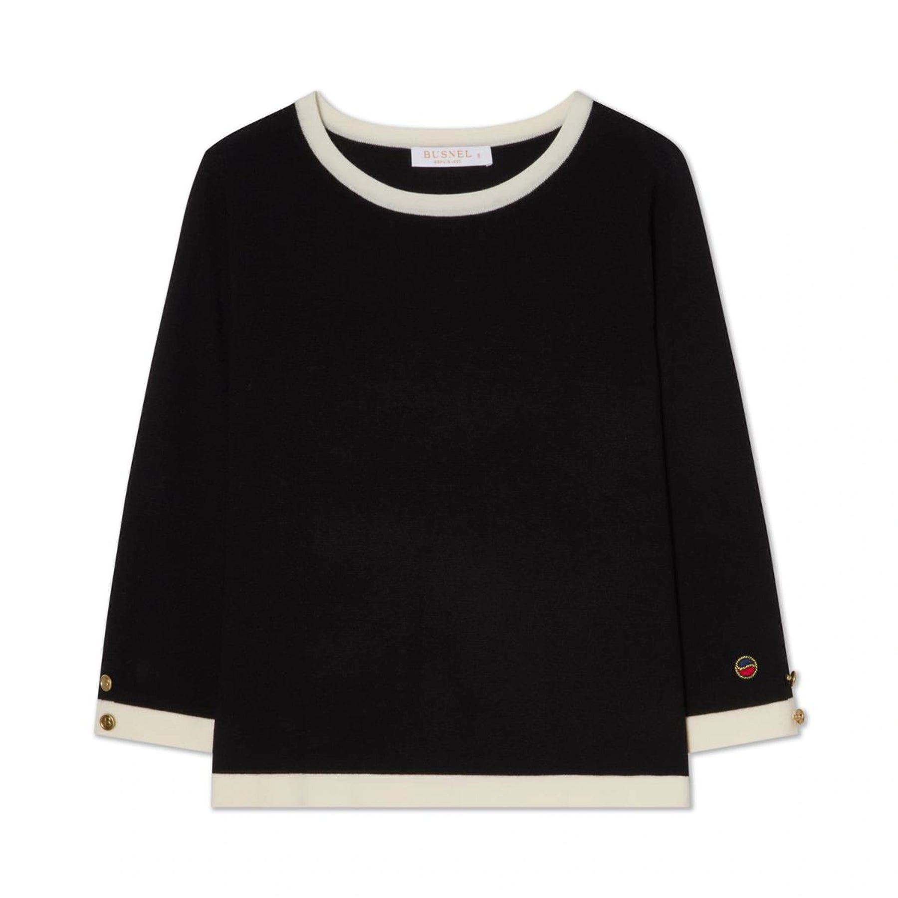 Helen Top - Black/Ecru