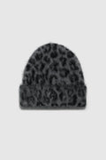 Elia Beanie - Grey Leopard