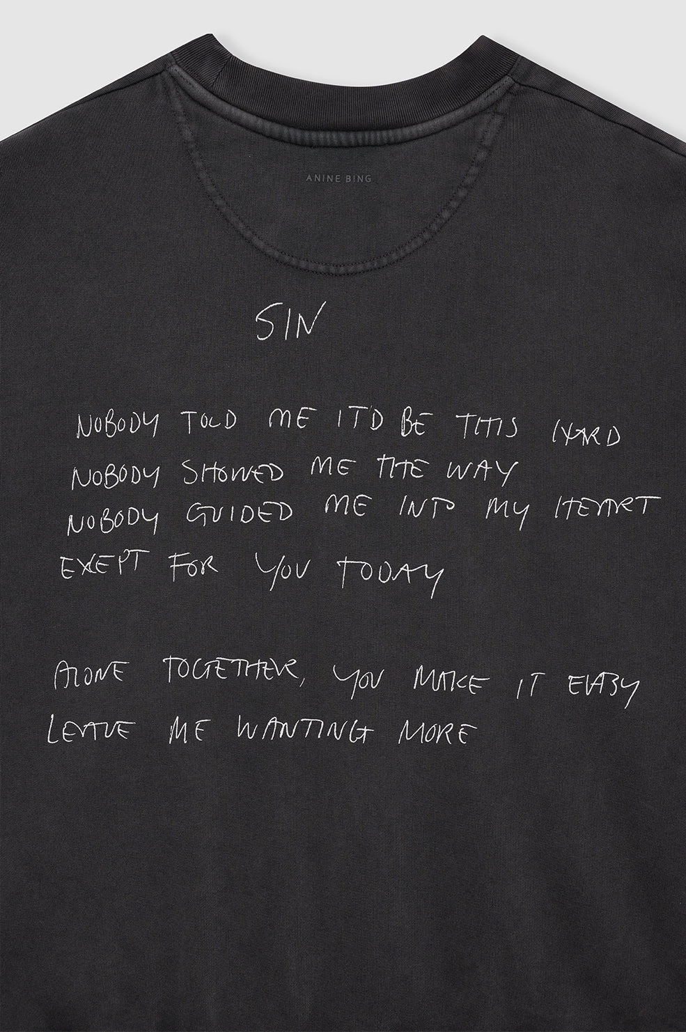 Jaci Sweatshirt Lyrics - Washed Black